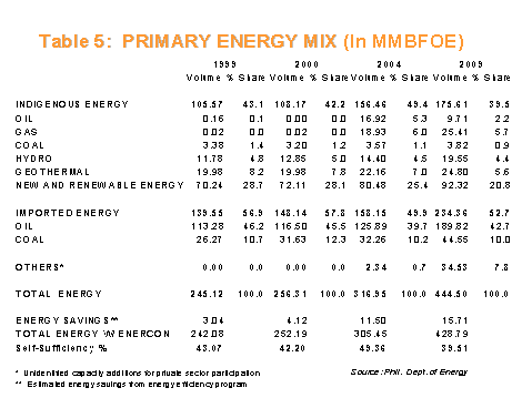Primary Energy Mix
