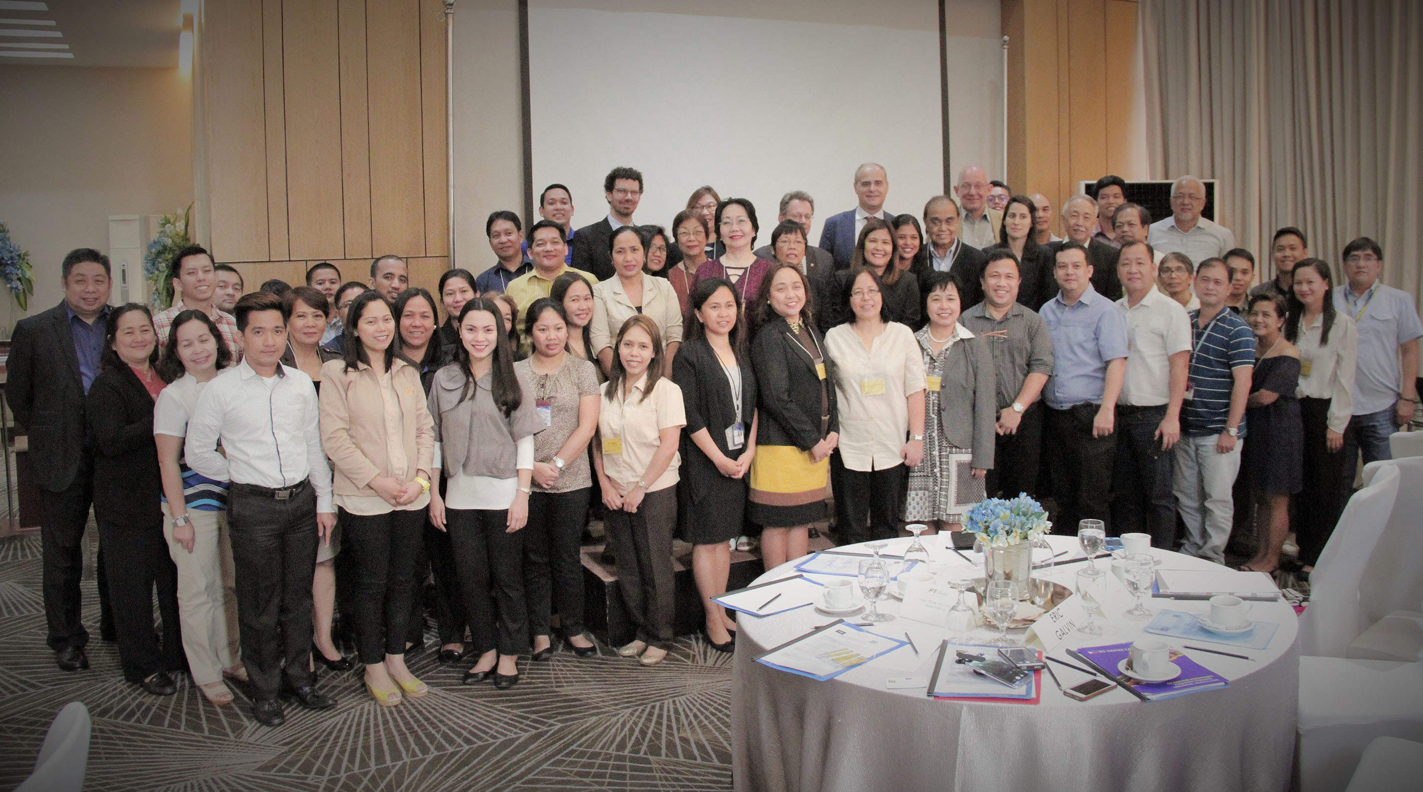 DOE-EU ASEP TEAM: DOE officials and personnel pose with the EU Delegation to the Philippines and experts of the Access to Sustainable Energy Programme (ASEP) during the program’s kick-off on 9 March 2017 at the F1 Hotel in BGC, Taguig City.
