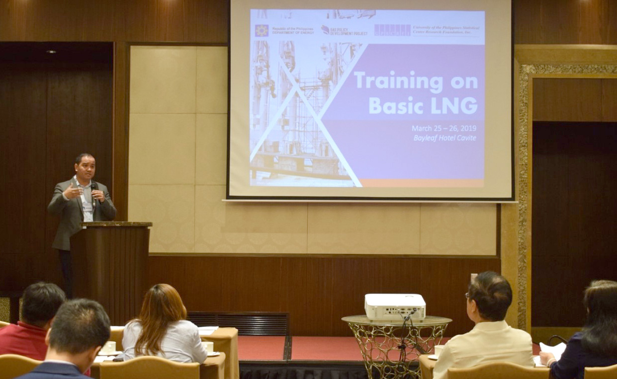 KNOWLEDGE IS POWER: DOE Assistant Secretary Leonido J. Pulido III stresses the importance of the Basic LNG Training and encouraged participants to take advantage of the opportunity to learn more about the natural gas industry.