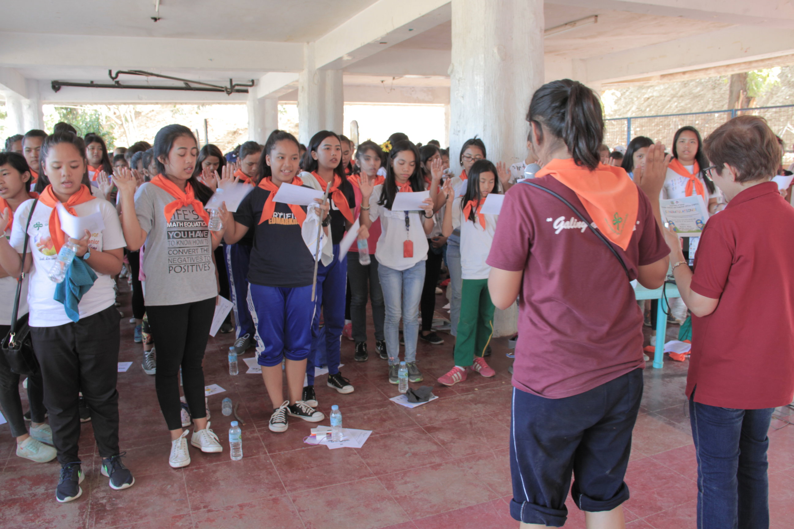 Girl Scouts from various cities in Greater Manila Area pledge their commitment as “Energy Cost Busters” by practicing energy efficiency and conservation measures in their day-to-day living.