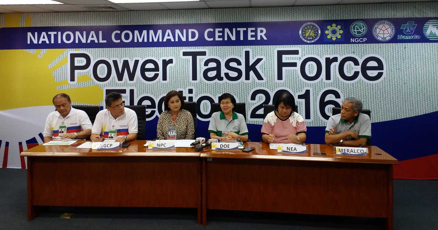 (From L-R: Gil Listano - Deputy Asst. Chief Tech Officer (DACTO) Operations and Maintenance, NGCP; Sonny Dimaliwat - DACTO, System Operations, NGCP; Gladys C. Sta. Rita - President, NPC; Zenaida Y. Monsada - Sec., DOE; Edita S. Bueno - Administrator, NEA; and Primo Alonzo Jr. - Head, System Control, MERALCO)