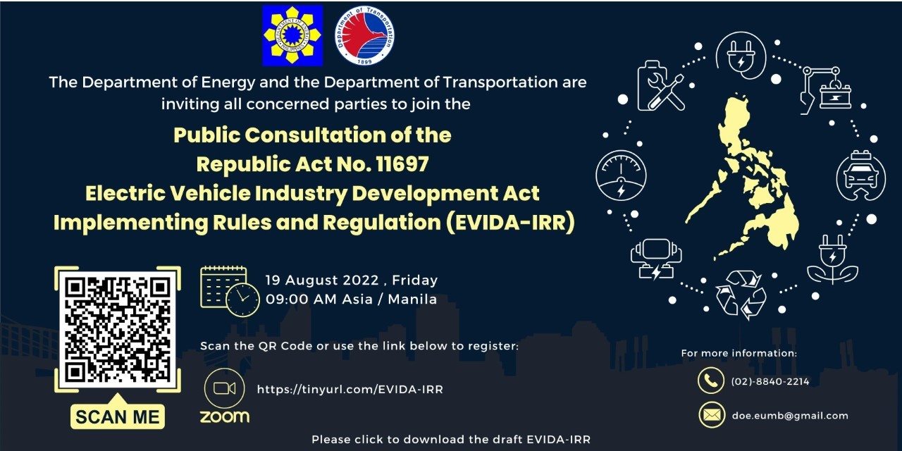 DOE to Conduct Series of Public Consultations for EVIDA-IRR