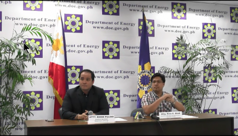 DOE Assistant Secretary Leonido Pulido III and DOE-Oil Industry Management Bureau Director Rino Abad briefed the media on 25 January re: the results of the inspections conducted yesterday by the DOE-OIMB Inspection Teams in several gas stations within South Triangle area.
